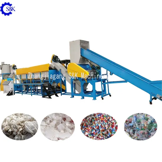 Wasted Used PP HDPE LLDPE Film Scrap PVC Pipe Pet Bottle ABS Car Bump Shredding Crushing Washing Drying Granulating Recycling Pellet Granule Making Machines